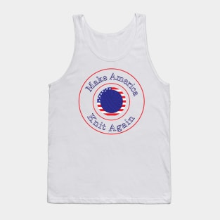 Make America Knit Funny Red White Blue Tank Top